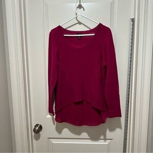 Worthington Women's Magenta  size PL sweater. Pretty chiffon layer underneath
